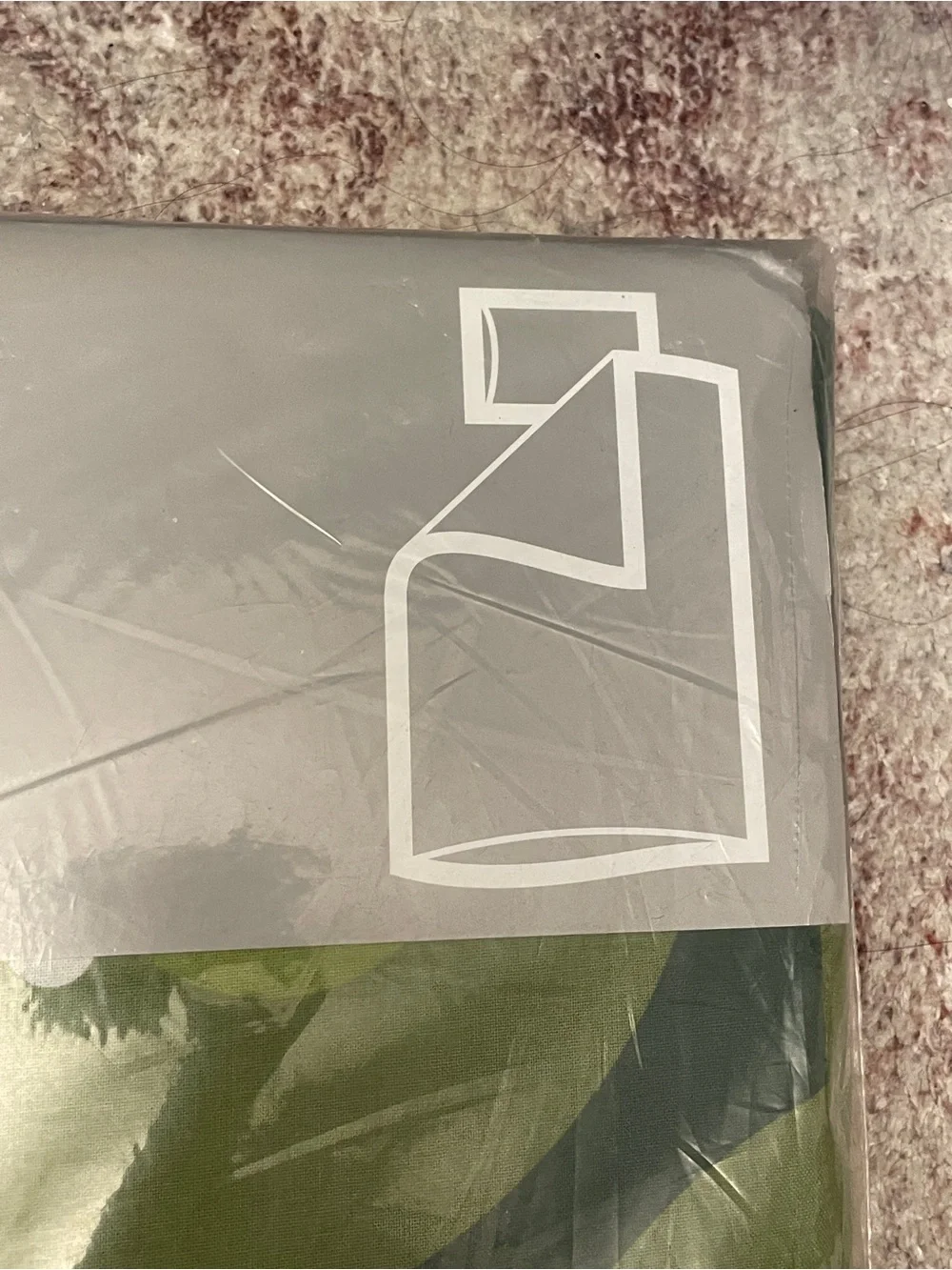 IKEA BRUNSKÄRA Green Circle Duvet Cover 2 Pillow sham Set